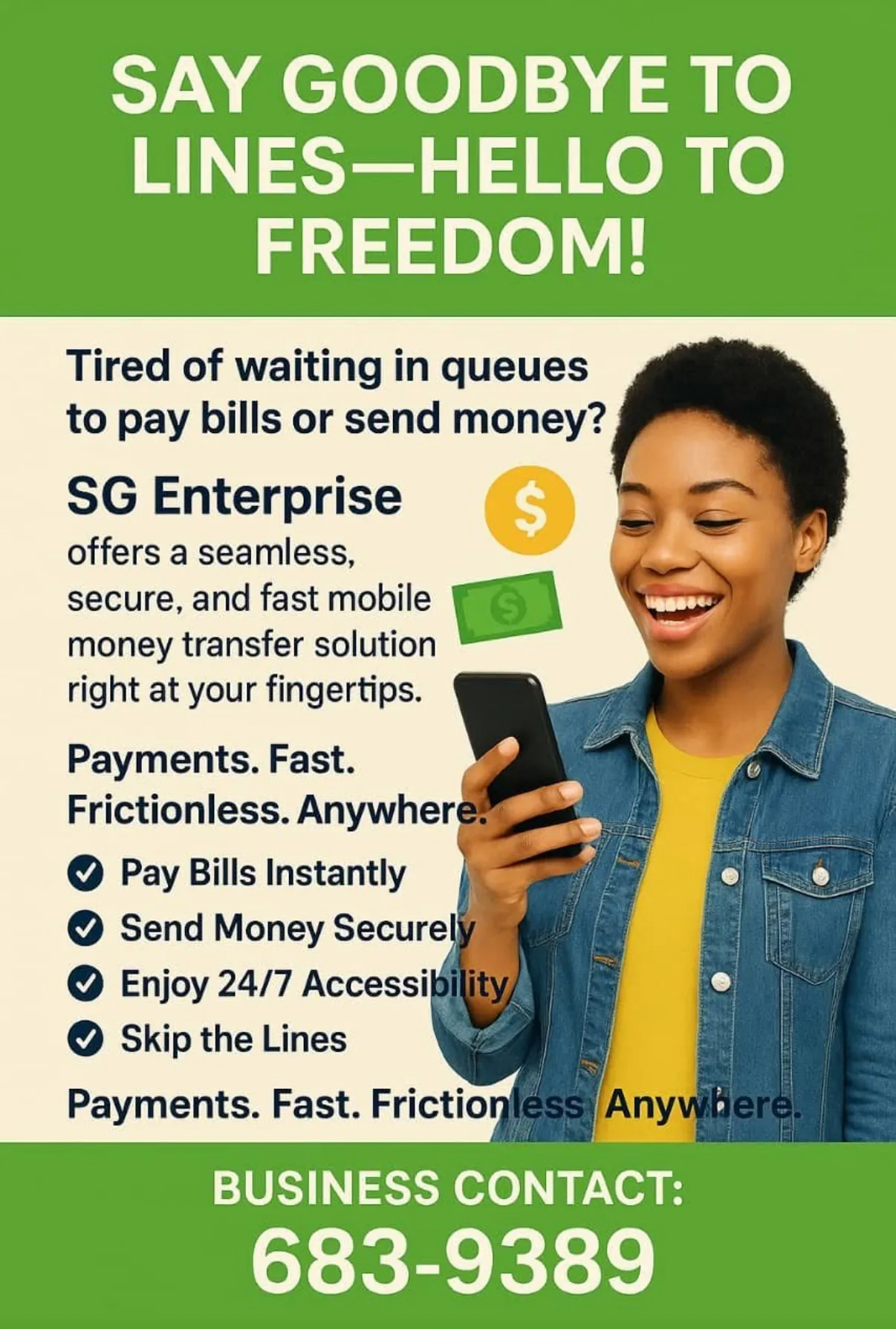 SG Enterprise bill payment flyer