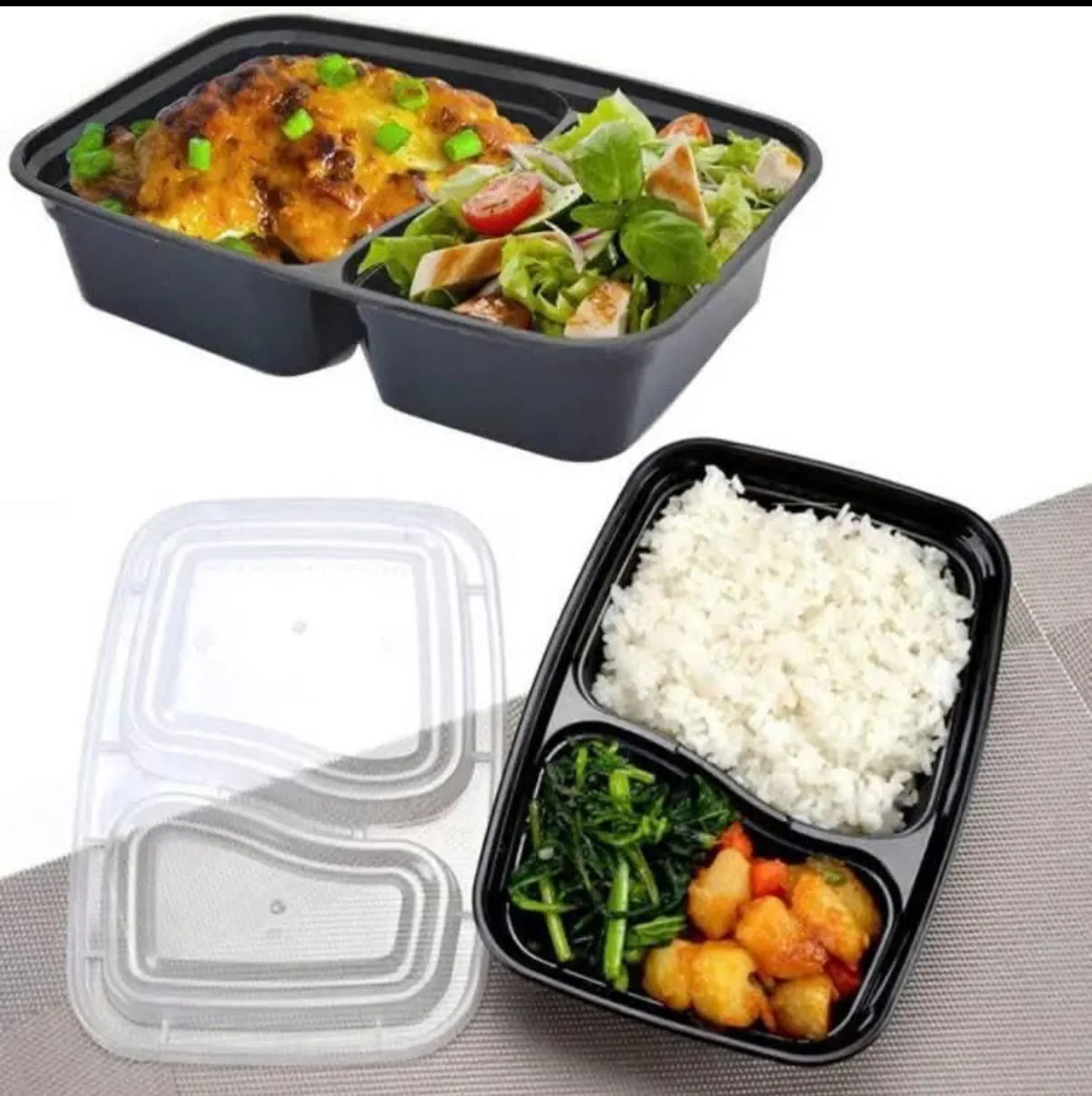 Compartment meal prep containers